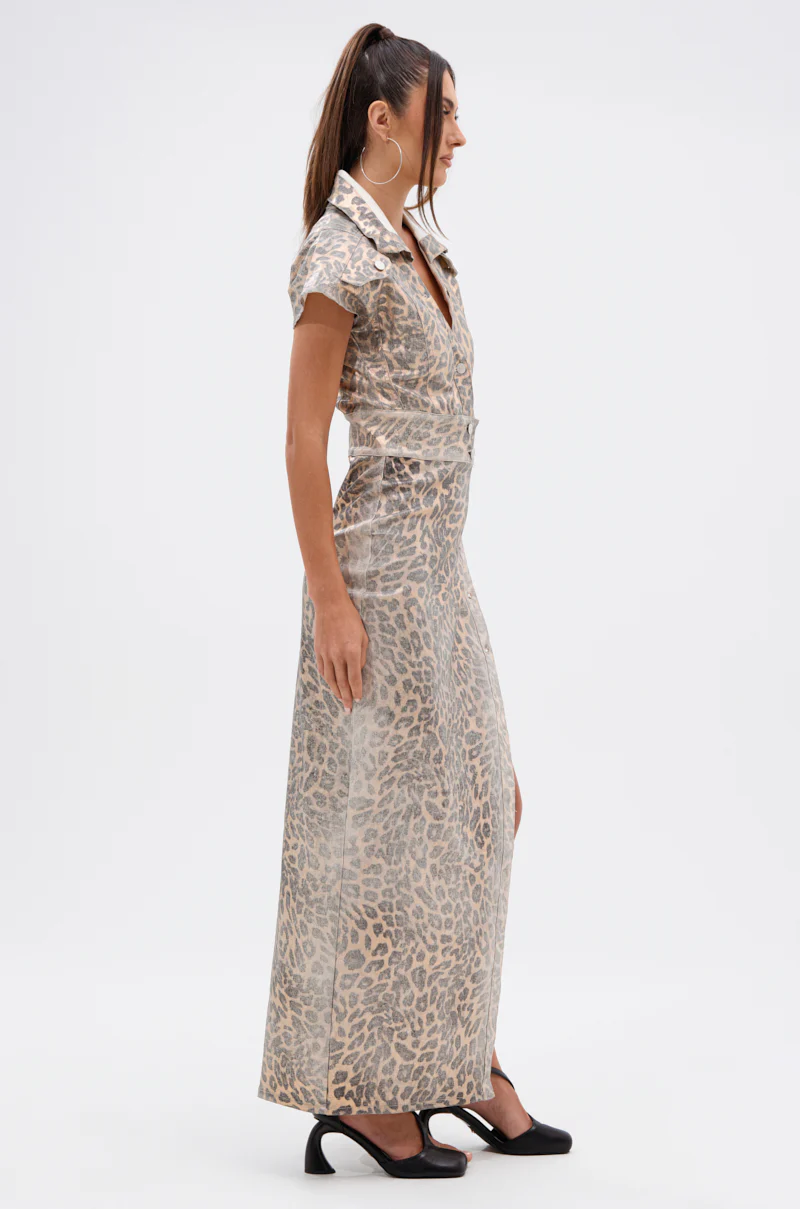 TOO BUSY TO CARE LEOPARD MIDI DRESS - Image 6
