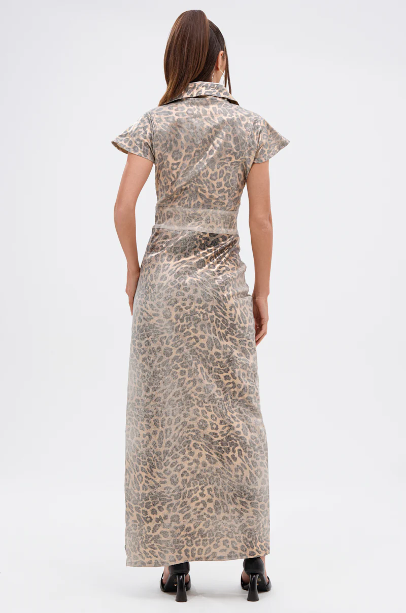 TOO BUSY TO CARE LEOPARD MIDI DRESS - Image 7