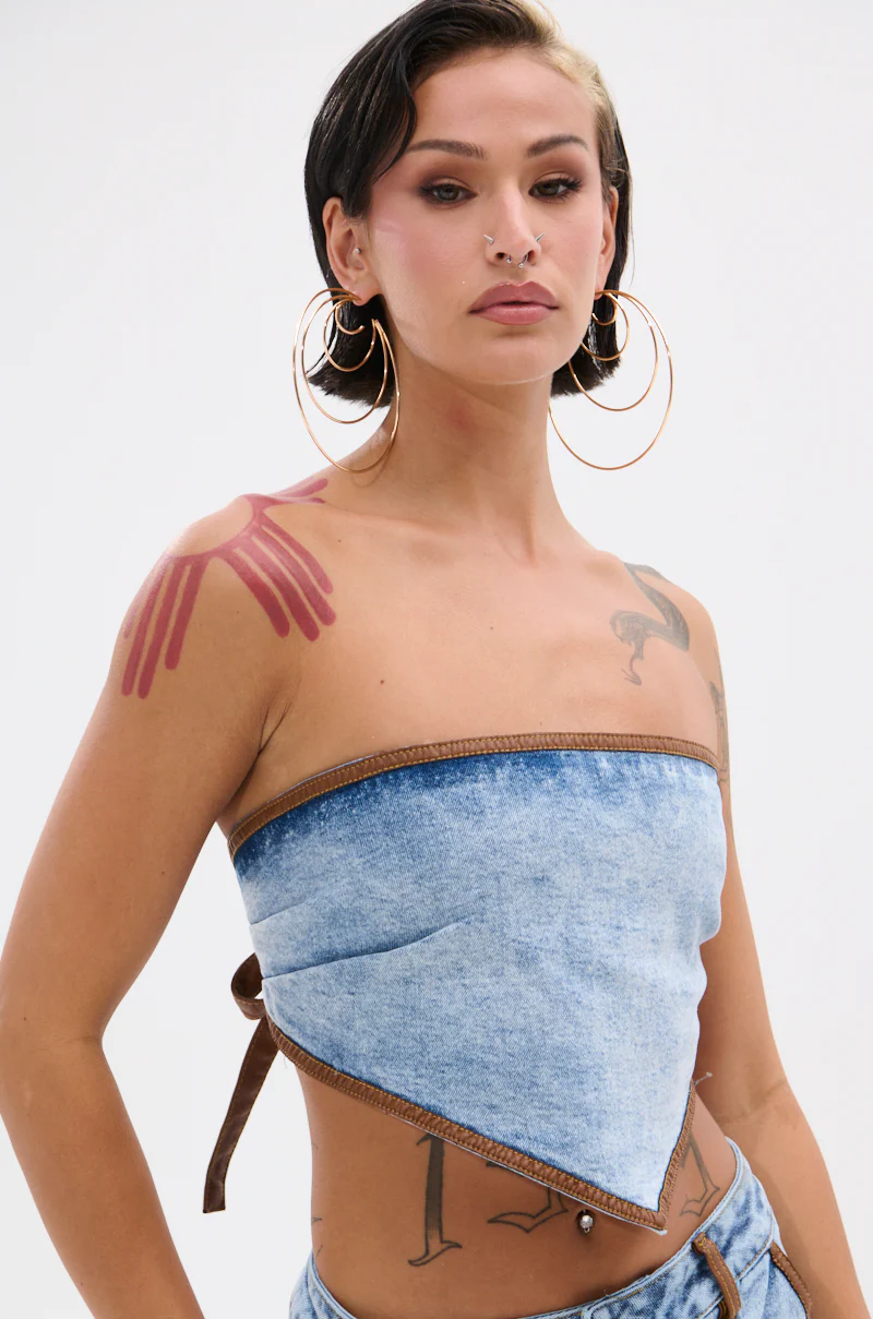 TOO COOL FOR THIS CORSET IN DENIM