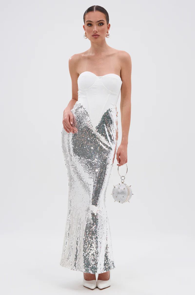 TOO GOOD FOR THIS MAXI DRESS IN WHITE - Image 3