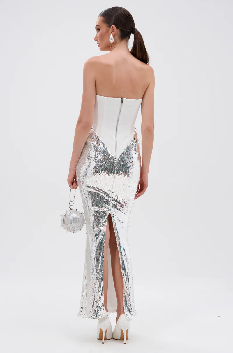 TOO GOOD FOR THIS MAXI DRESS IN WHITE - Image 5