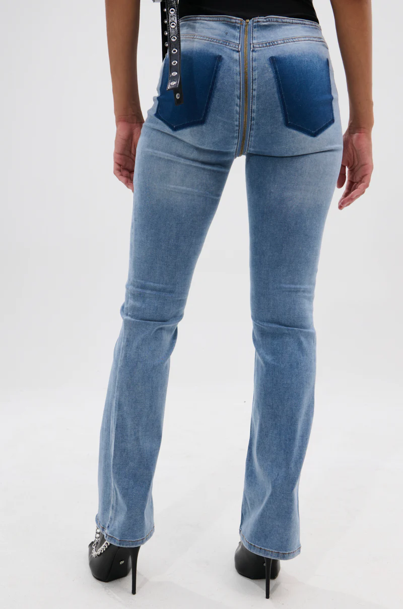 TOO GOOD TO BE TRUE LOW RISE DENIM FLARE PANT - Image 4