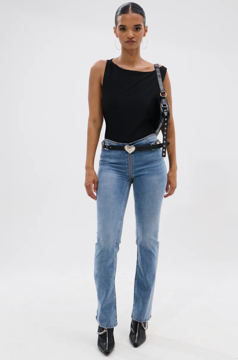 TOO GOOD TO BE TRUE LOW RISE DENIM FLARE PANT - Image 6