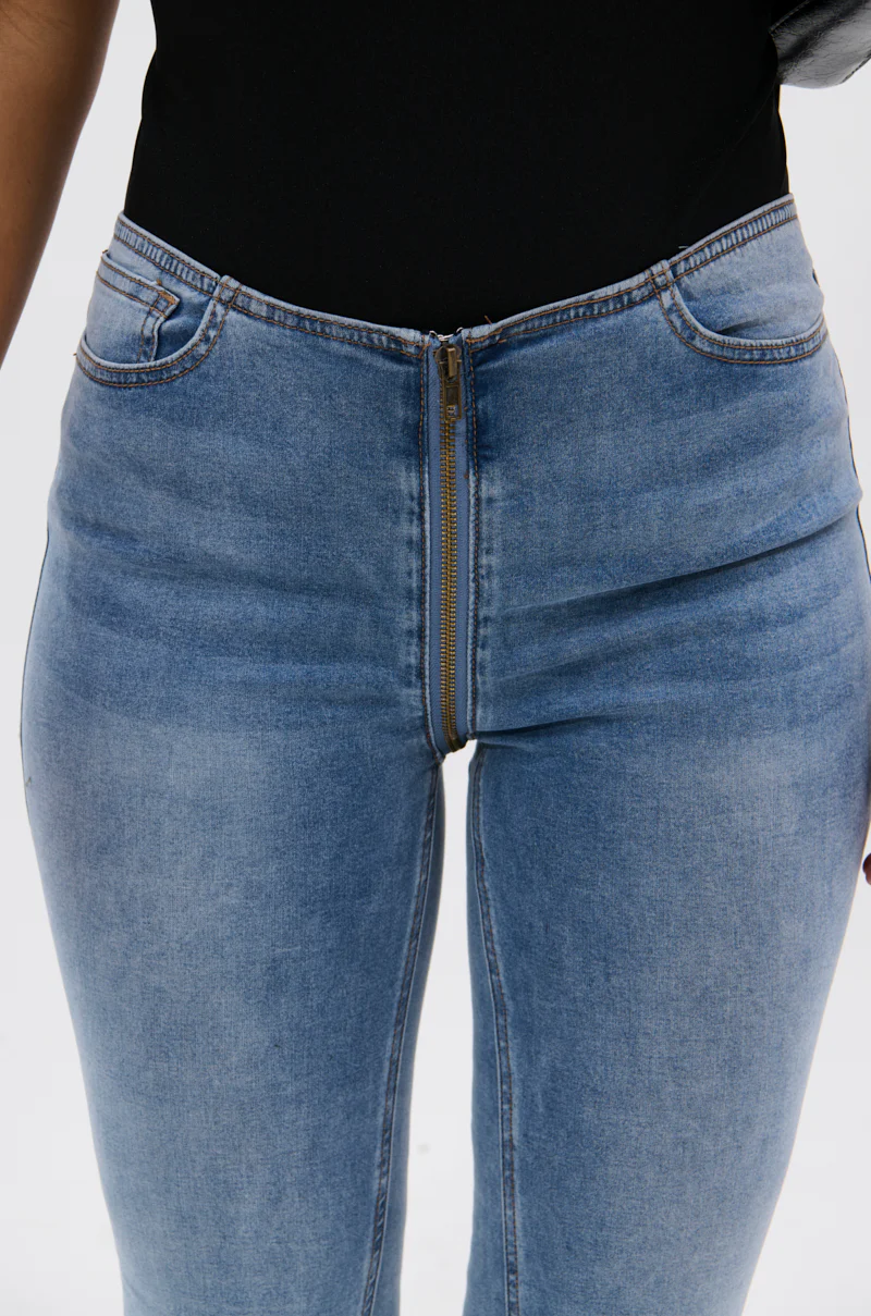 TOO GOOD TO BE TRUE LOW RISE DENIM FLARE PANT - Image 7