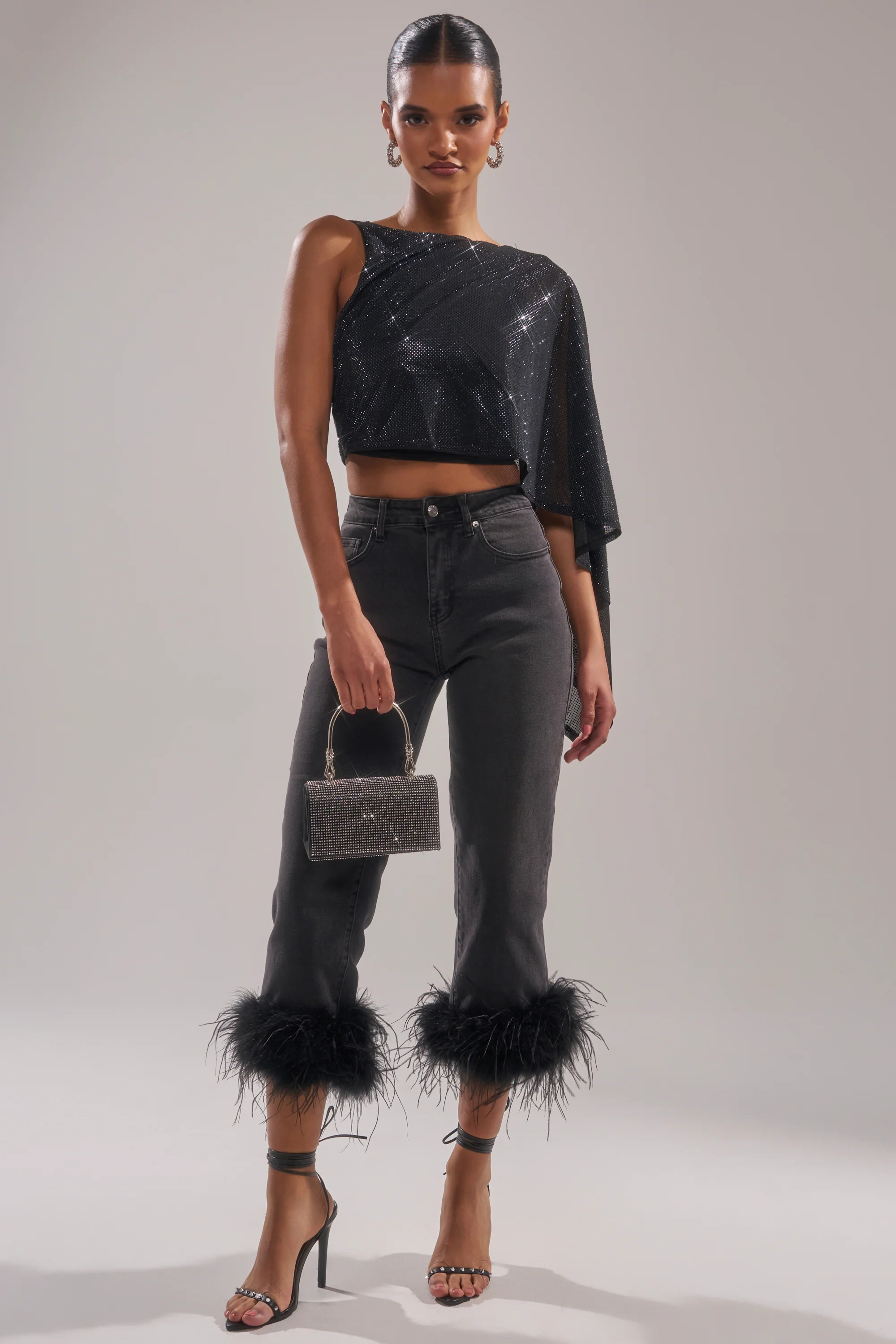 TOO HOT FOR YOU RHINESTONE MESH TOP - Image 9