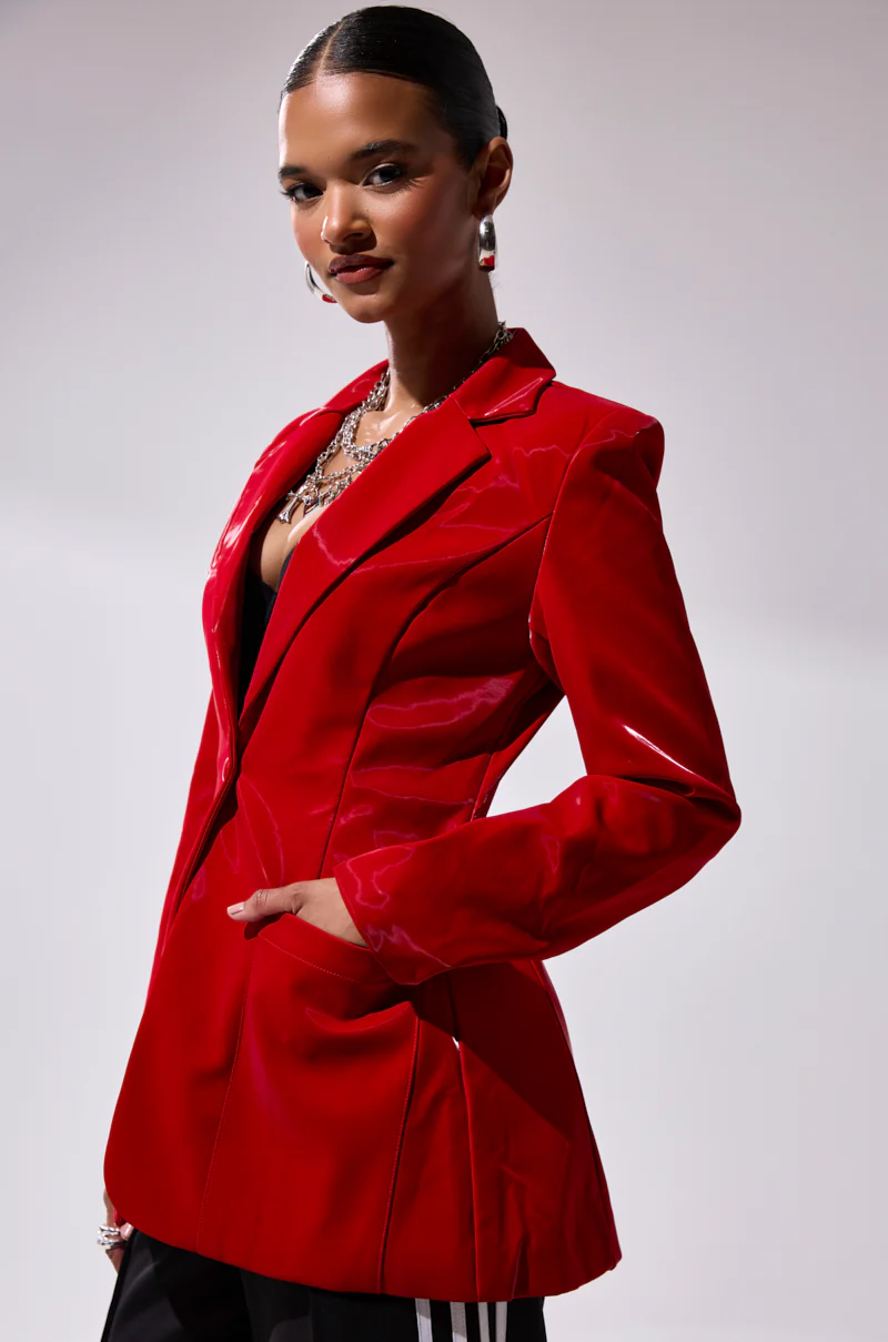 TOO SLICK LIQUID VELVET BLAZER - Image 4
