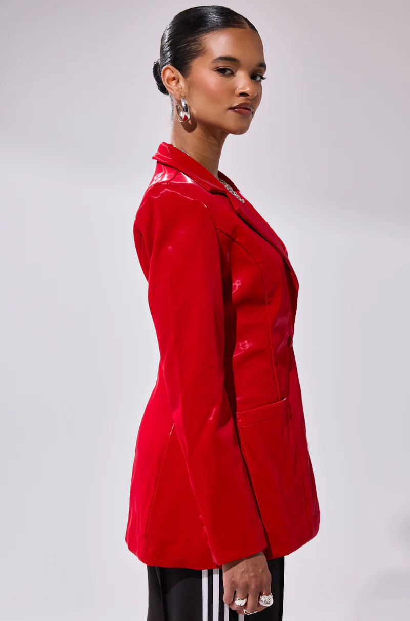 TOO SLICK LIQUID VELVET BLAZER - Image 7