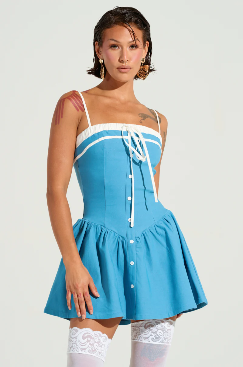TOO SWEET POPLIN MINI DRESS - Image 2