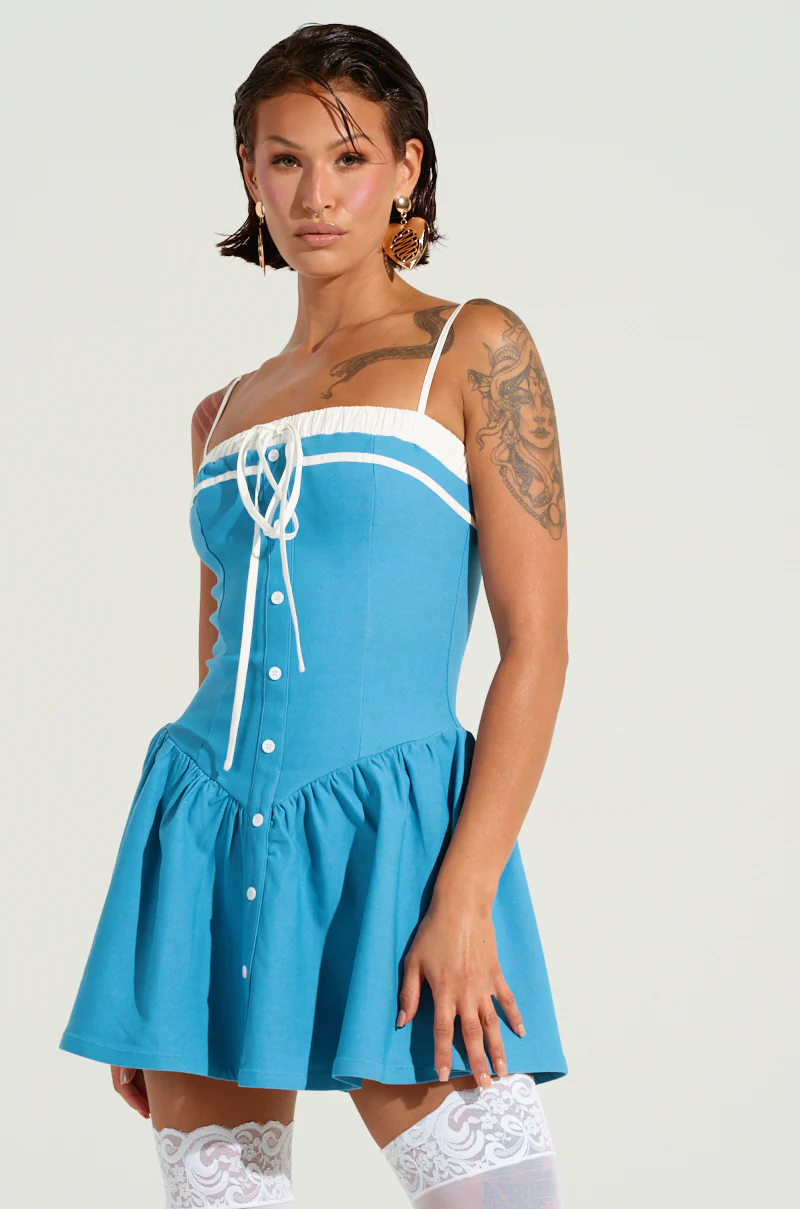 TOO SWEET POPLIN MINI DRESS - Image 3