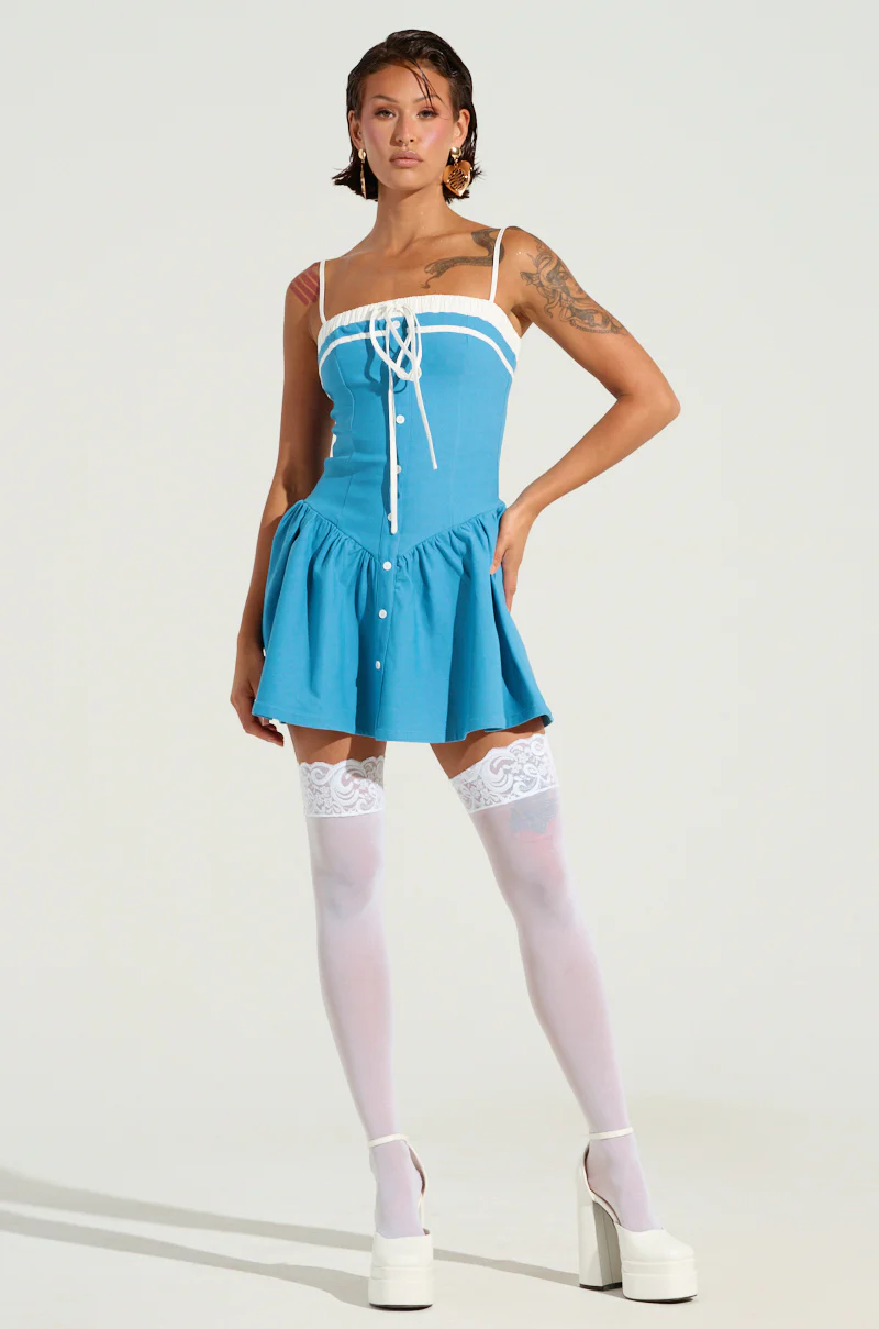 TOO SWEET POPLIN MINI DRESS - Image 6