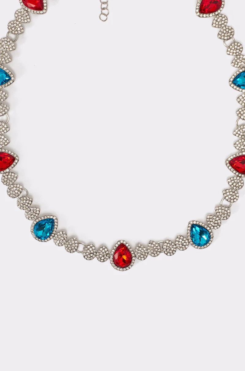 TOO TURNT RED AND BLUE NECKLACE - Image 3