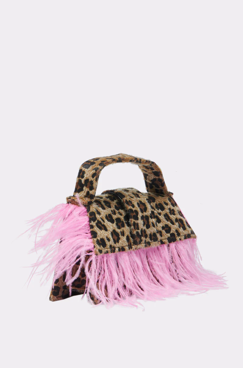 TOO WILD FEATHER PURSE - Image 3