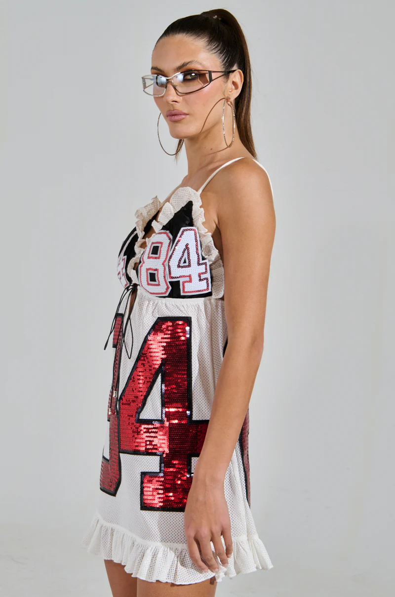 TOUCHDOWN SEQUIN JERSEY DRESS - Image 5