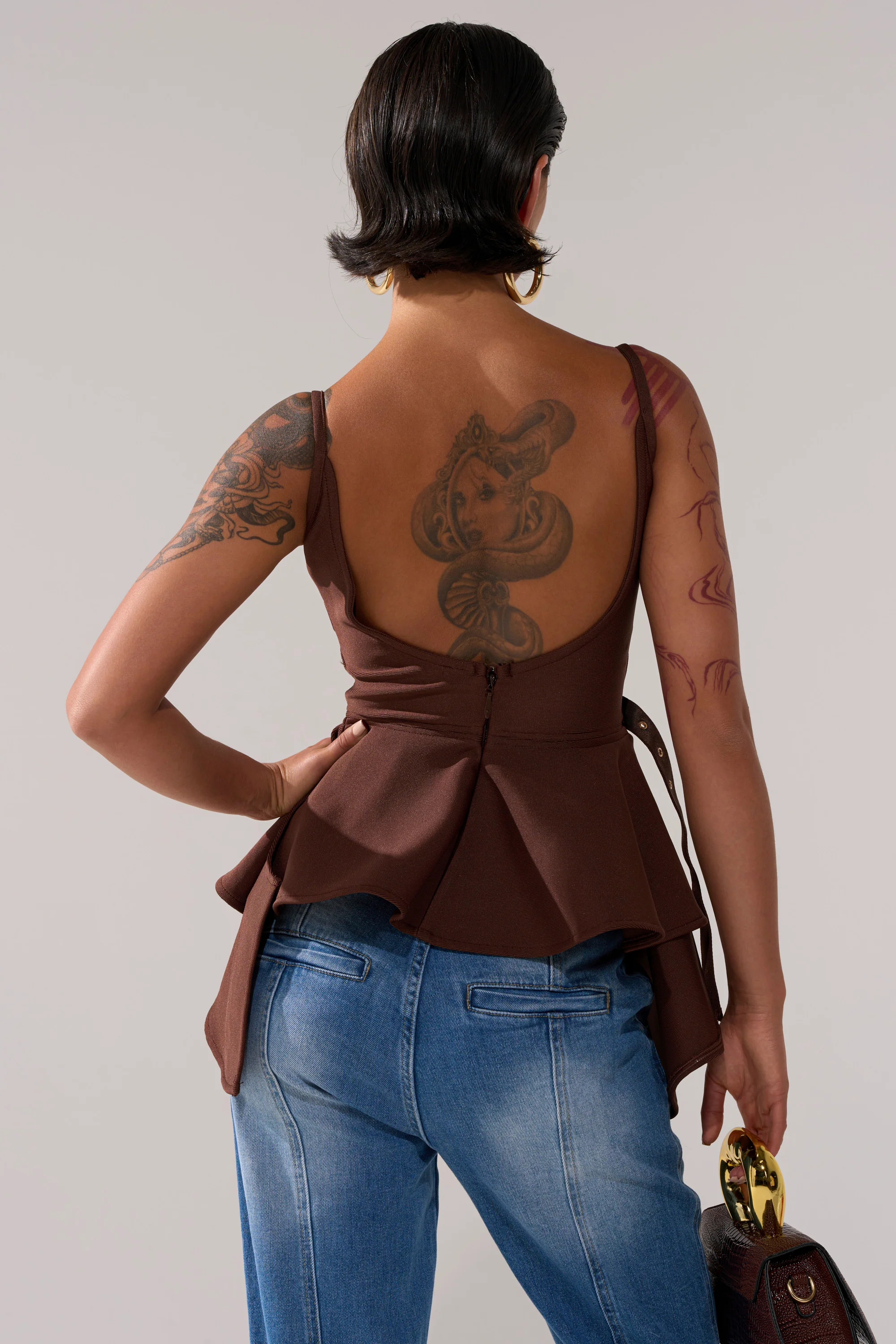 TRACY SIDE ADJUSTER PEPLUM TOP - Image 6