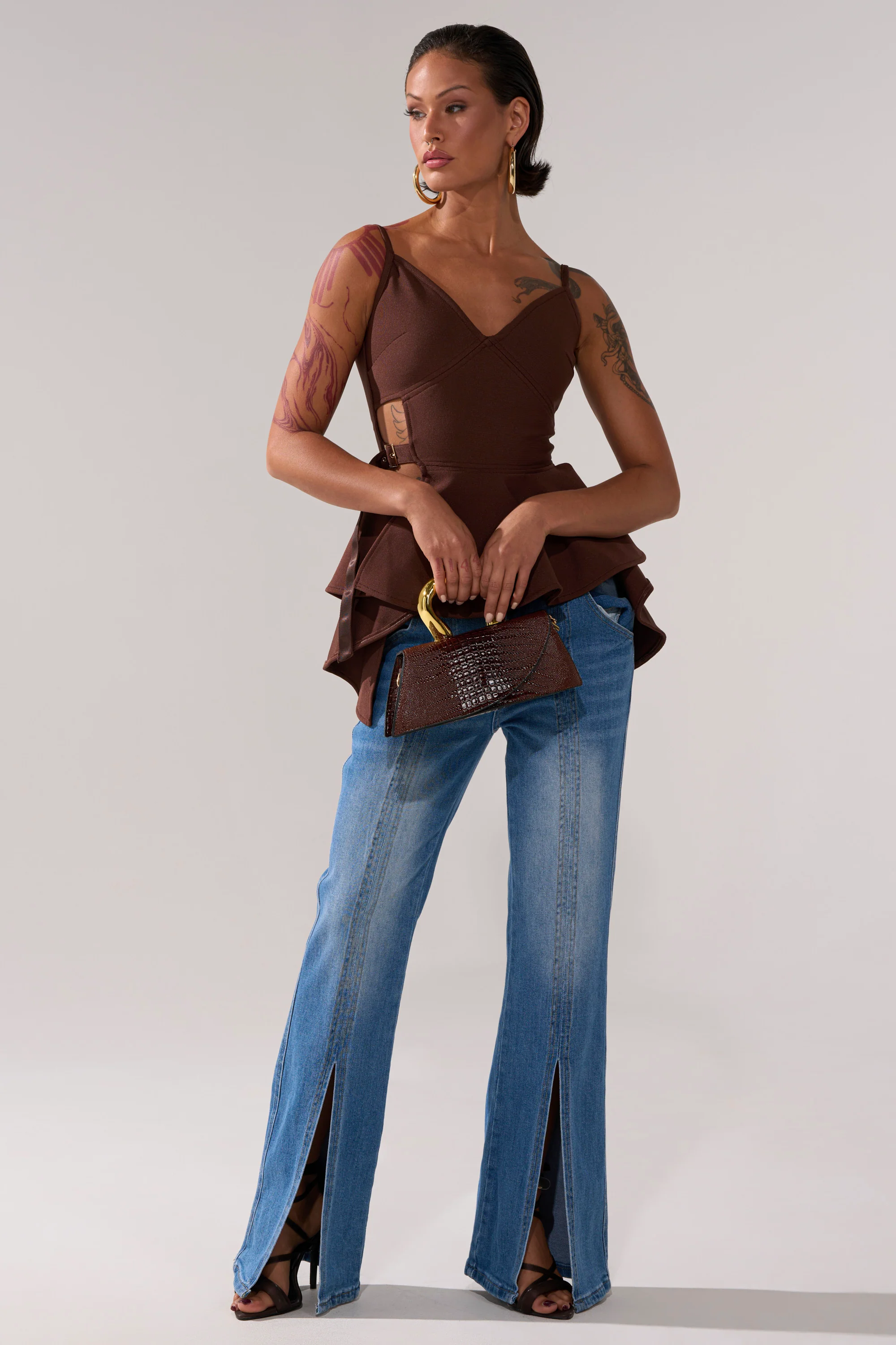 TRACY SIDE ADJUSTER PEPLUM TOP - Image 8