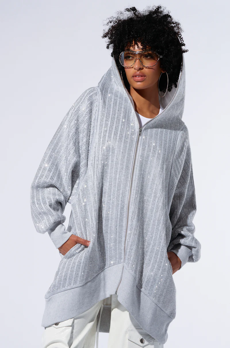 TRES CHIC PASSPORT OVERSIZE ZIP UP JACKET - Image 3