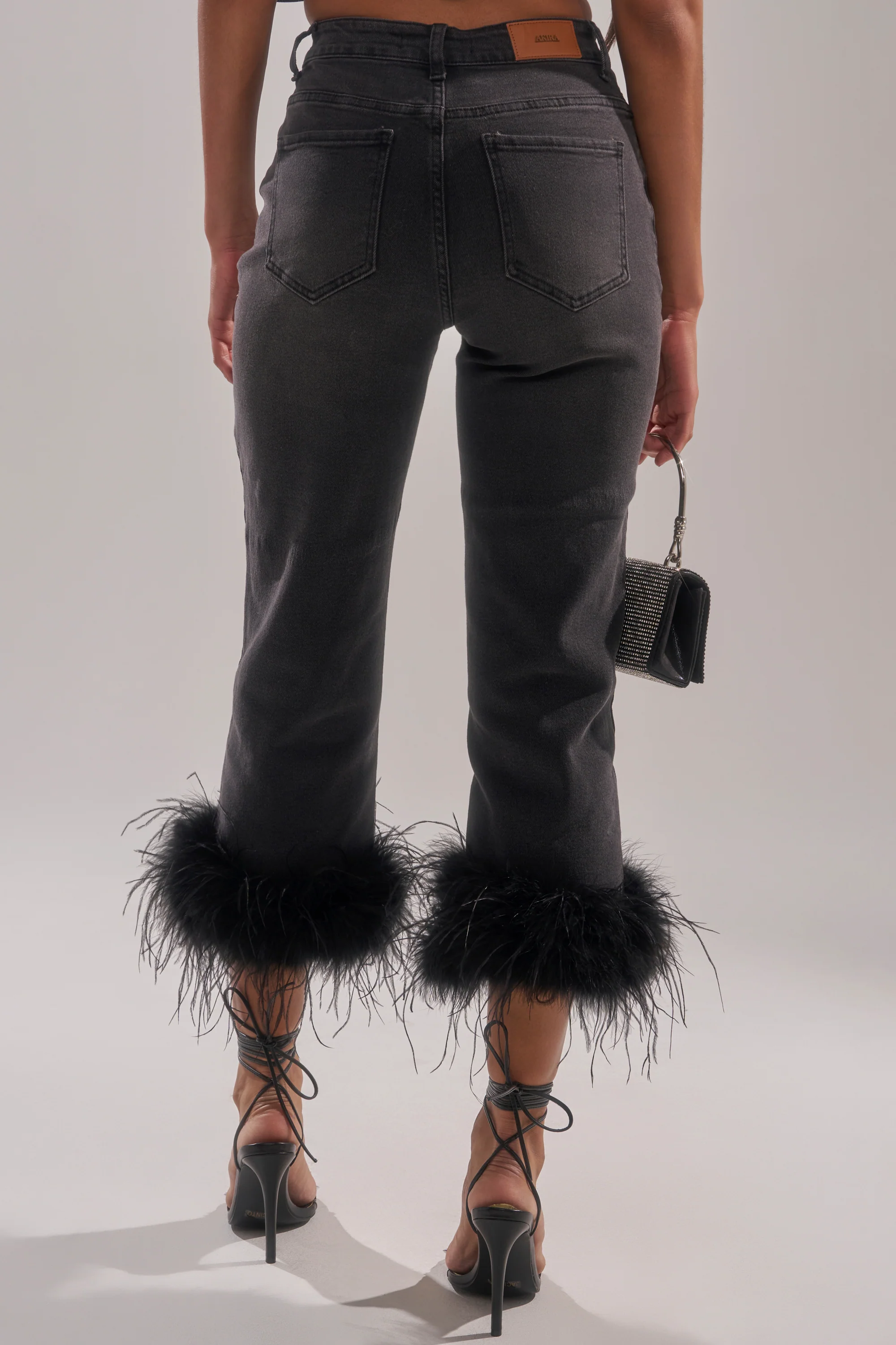 TRIPPY LIKE ME DENIM PANT WITH FEATHER - Image 5