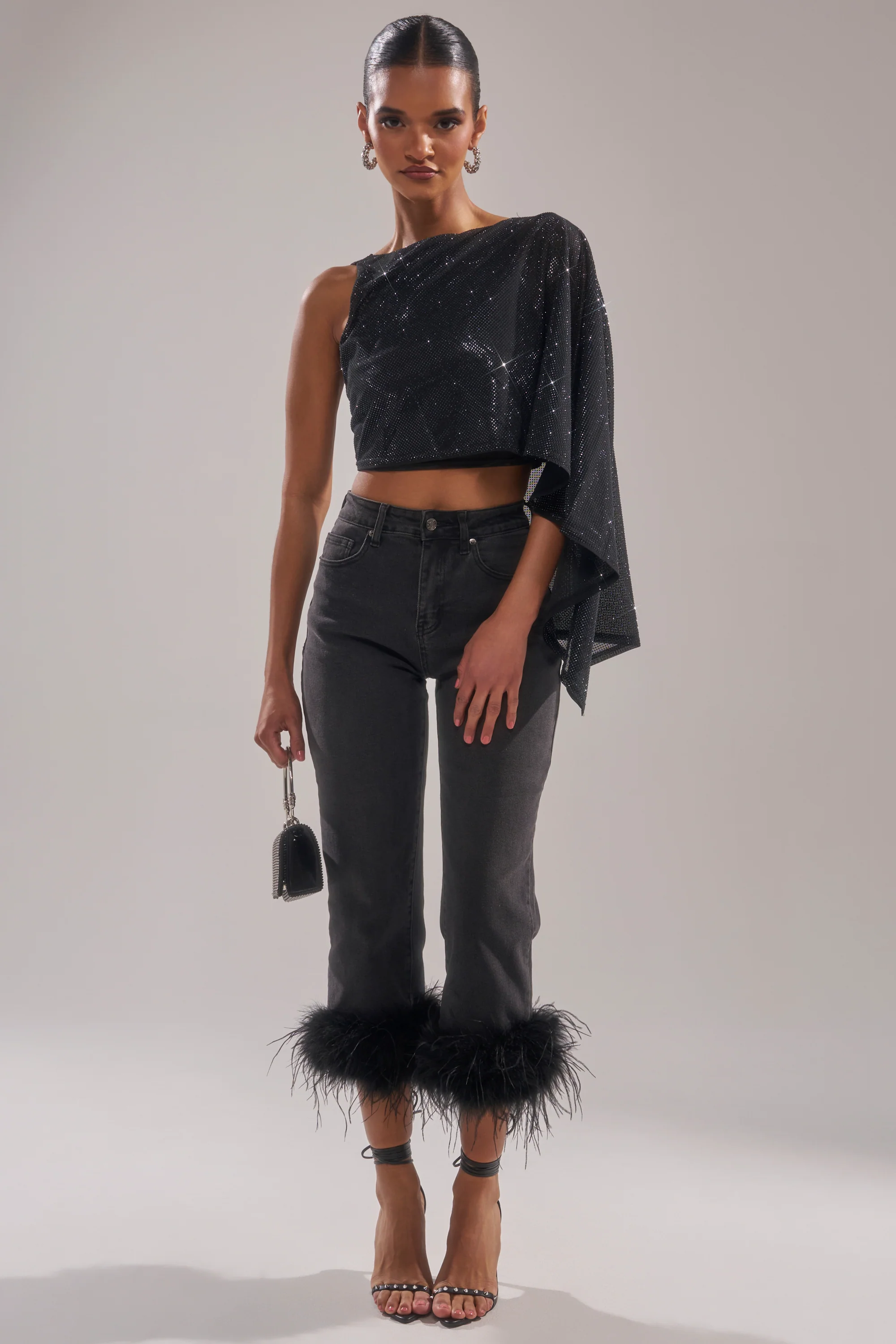 TRIPPY LIKE ME DENIM PANT WITH FEATHER - Image 6
