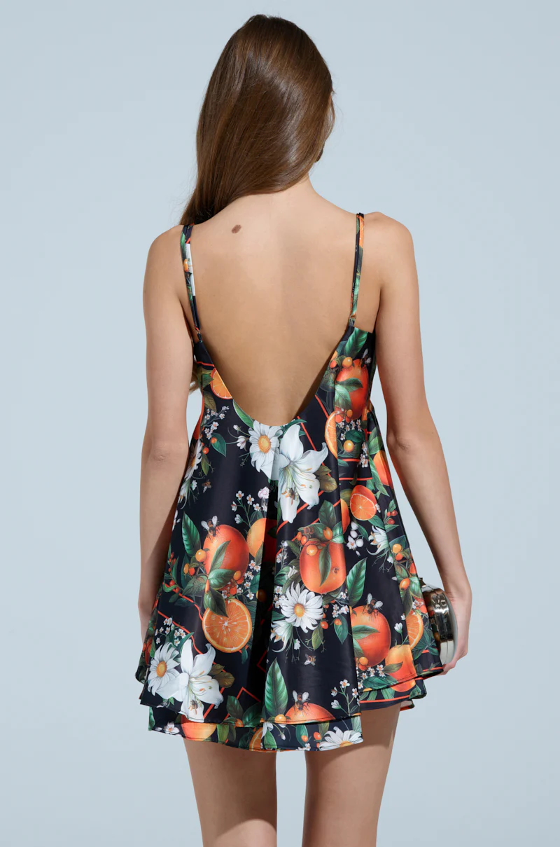 TROPICAL GETAWAY SATIN MINI DRESS - Image 3