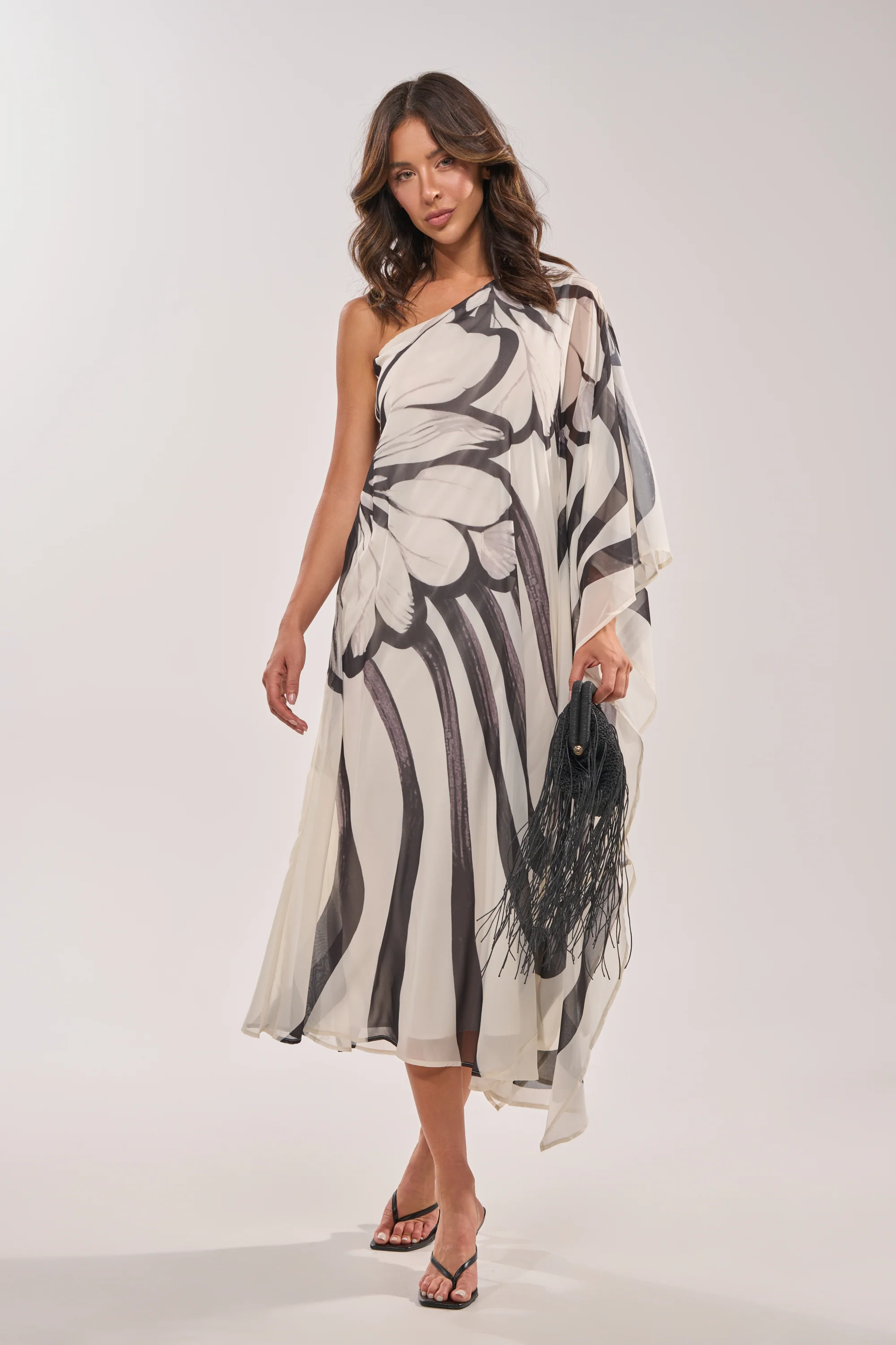 TROPICAL NIGHTS ONE SHOULDER MAXI DRESS - Image 3