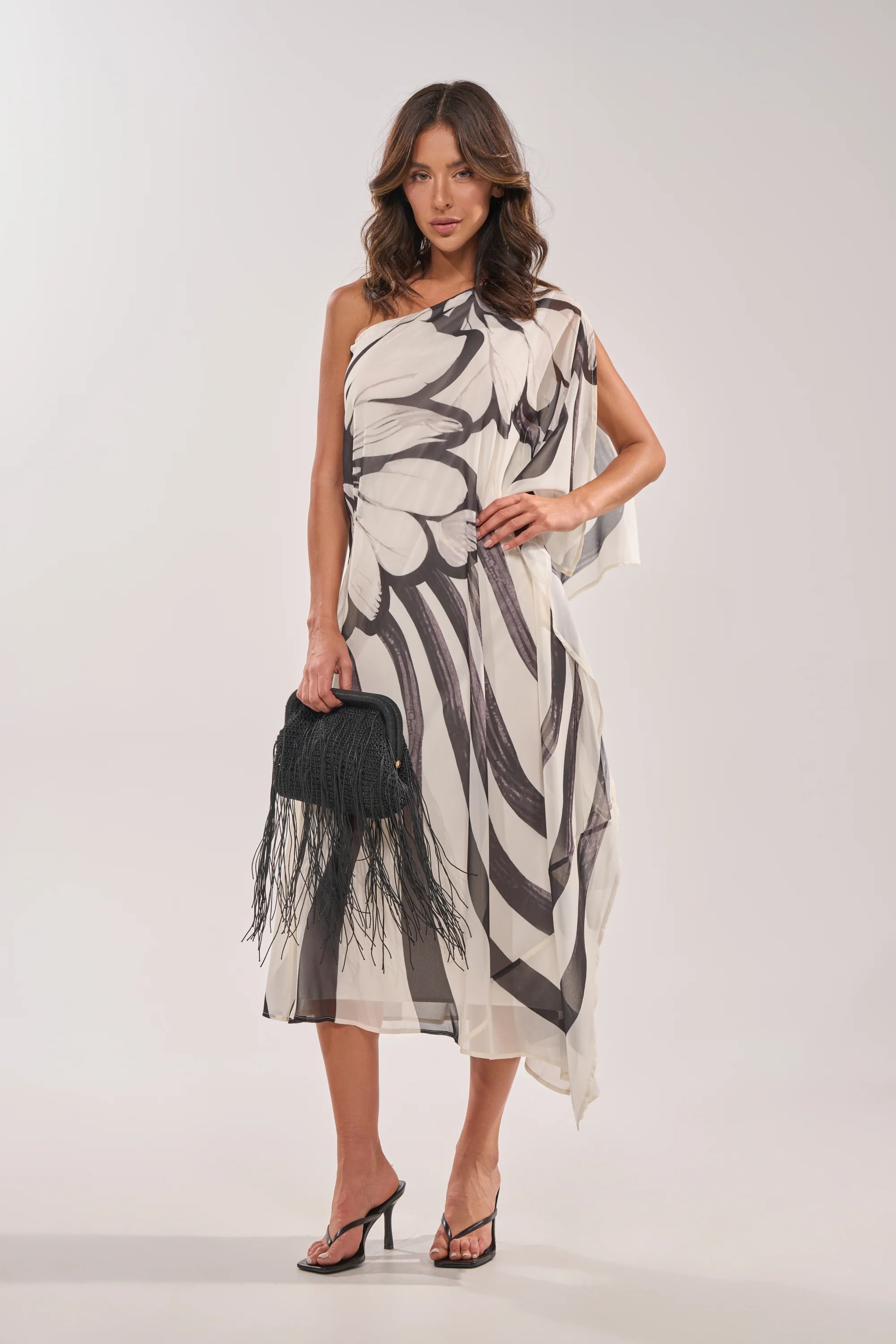 TROPICAL NIGHTS ONE SHOULDER MAXI DRESS - Image 4