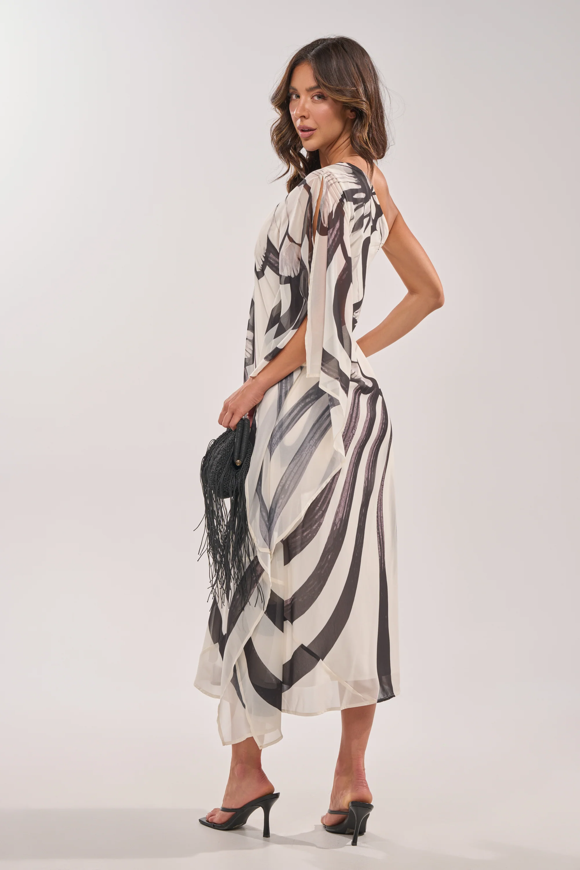 TROPICAL NIGHTS ONE SHOULDER MAXI DRESS - Image 5