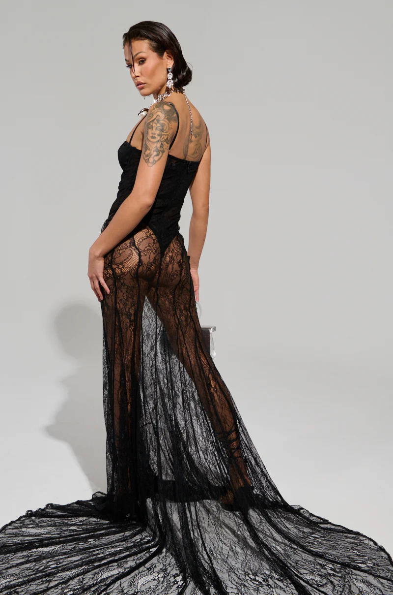 TROUBLES HERE LACE MAXI DRESS - Image 6