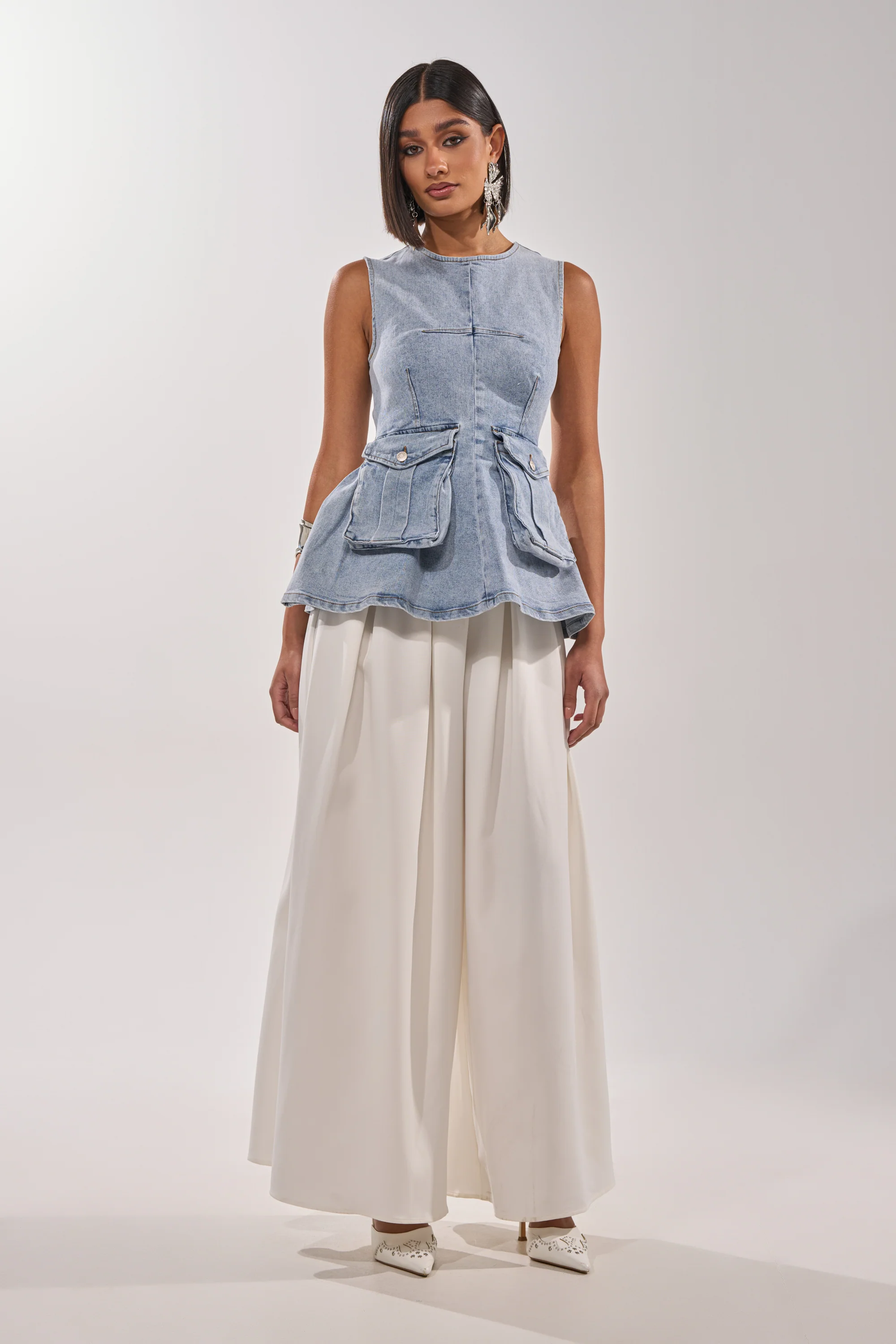 TURN AROUND DENIM BLOUSE - Image 5
