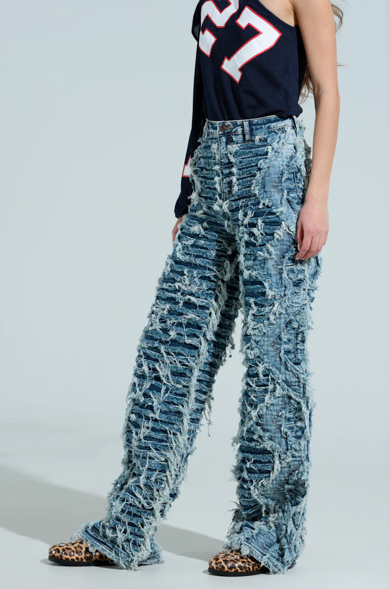 TURN AROUND DISTRESSED DENIM PANT - Image 3