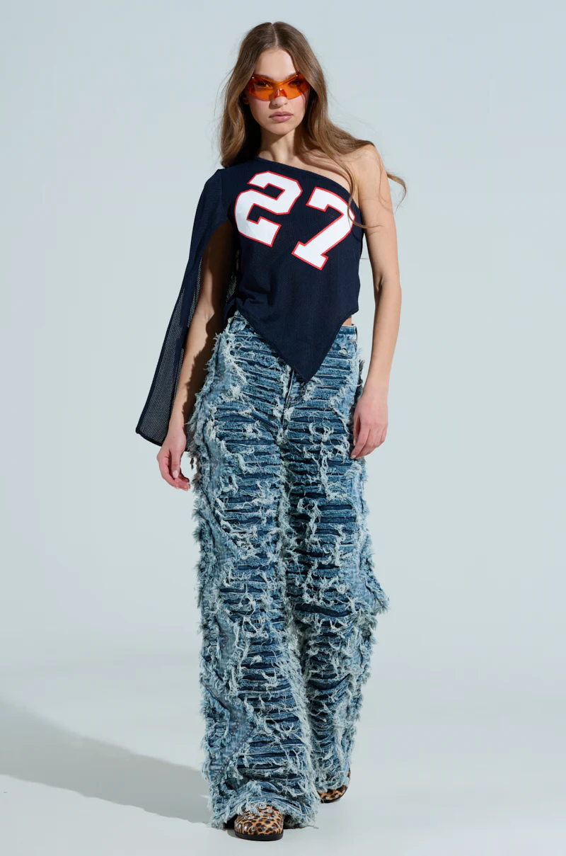 TURN AROUND DISTRESSED DENIM PANT - Image 6