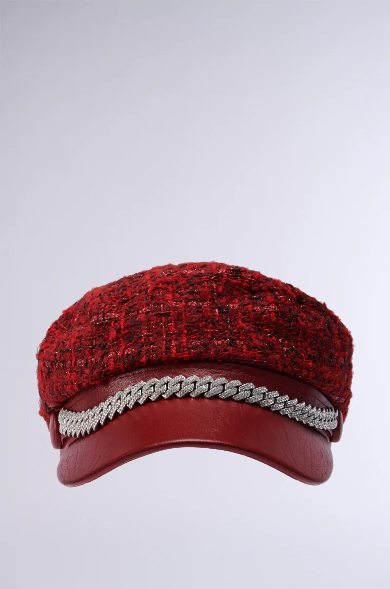 TWEEDY BAKER BOY CAP IN RED - Image 3