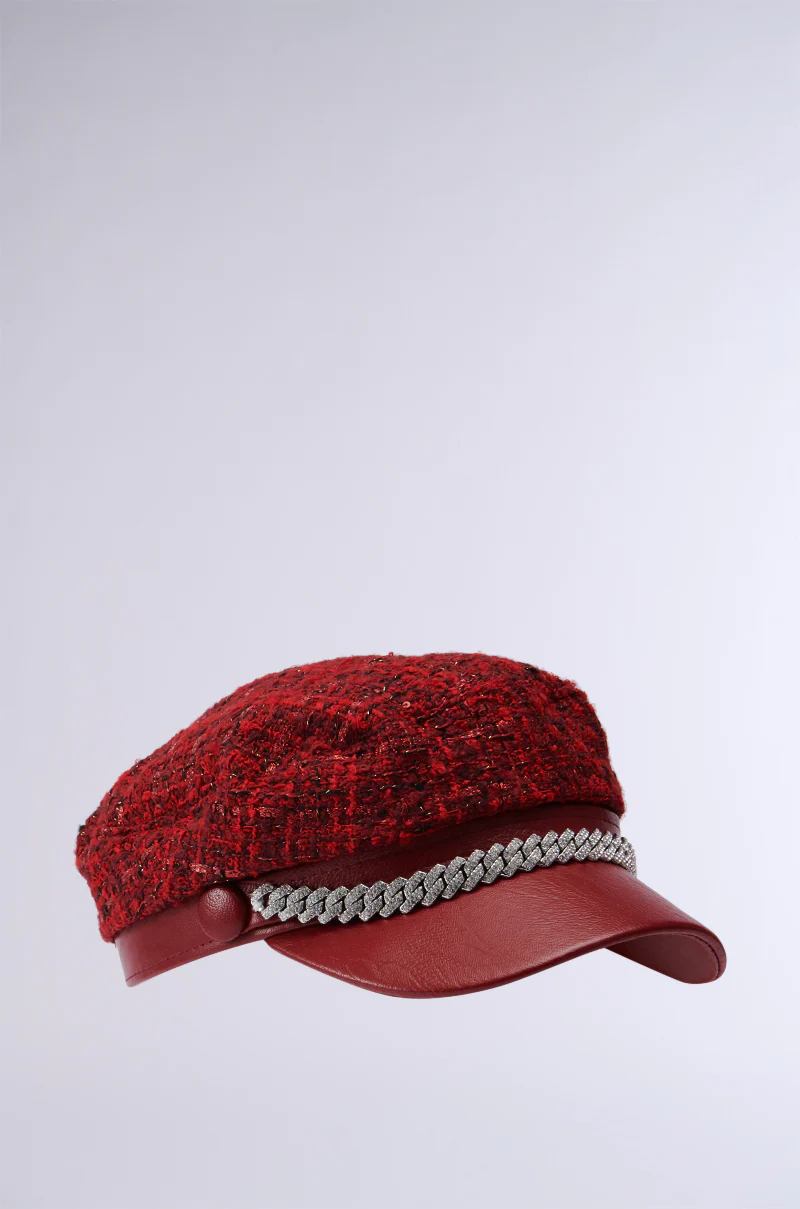 TWEEDY BAKER BOY CAP IN RED - Image 4