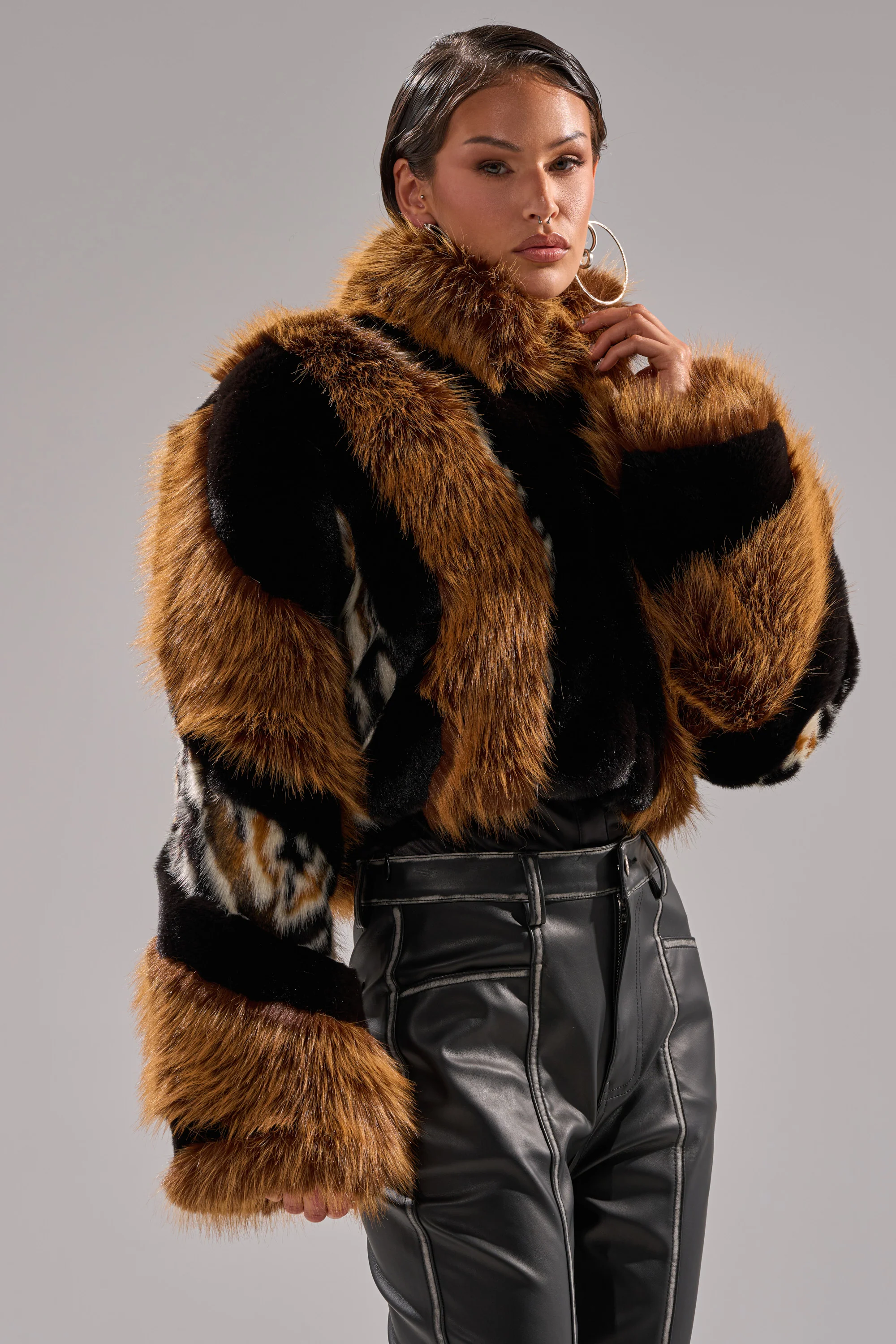 TWISTER PATCHWORK FAUX FUR - Image 3