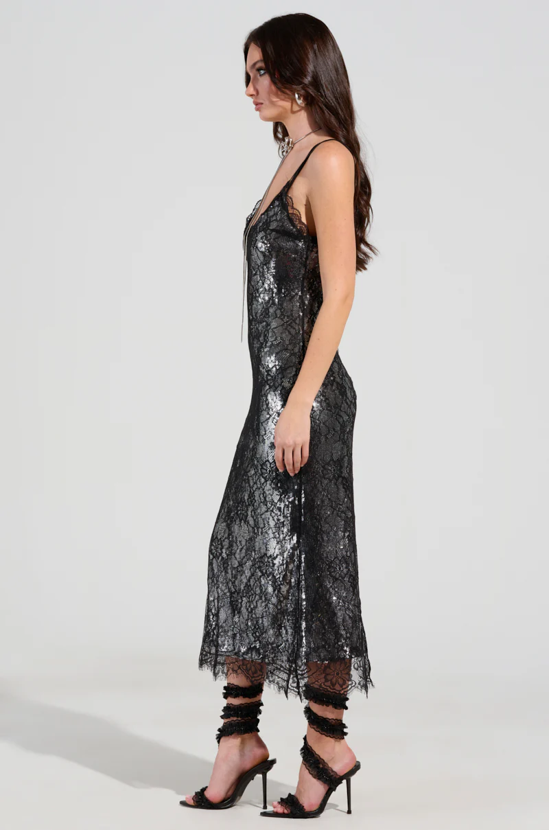 TWO IS BETTER THAN ONE LACE LAYERED MIDI DRESS - Image 3