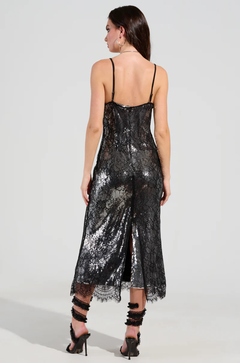 TWO IS BETTER THAN ONE LACE LAYERED MIDI DRESS - Image 4