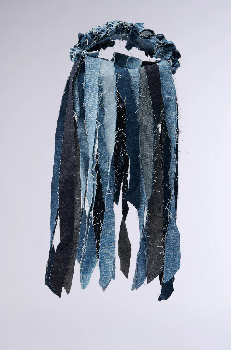 ULTIMATE INSPO SHREDDED DENIM PURSE