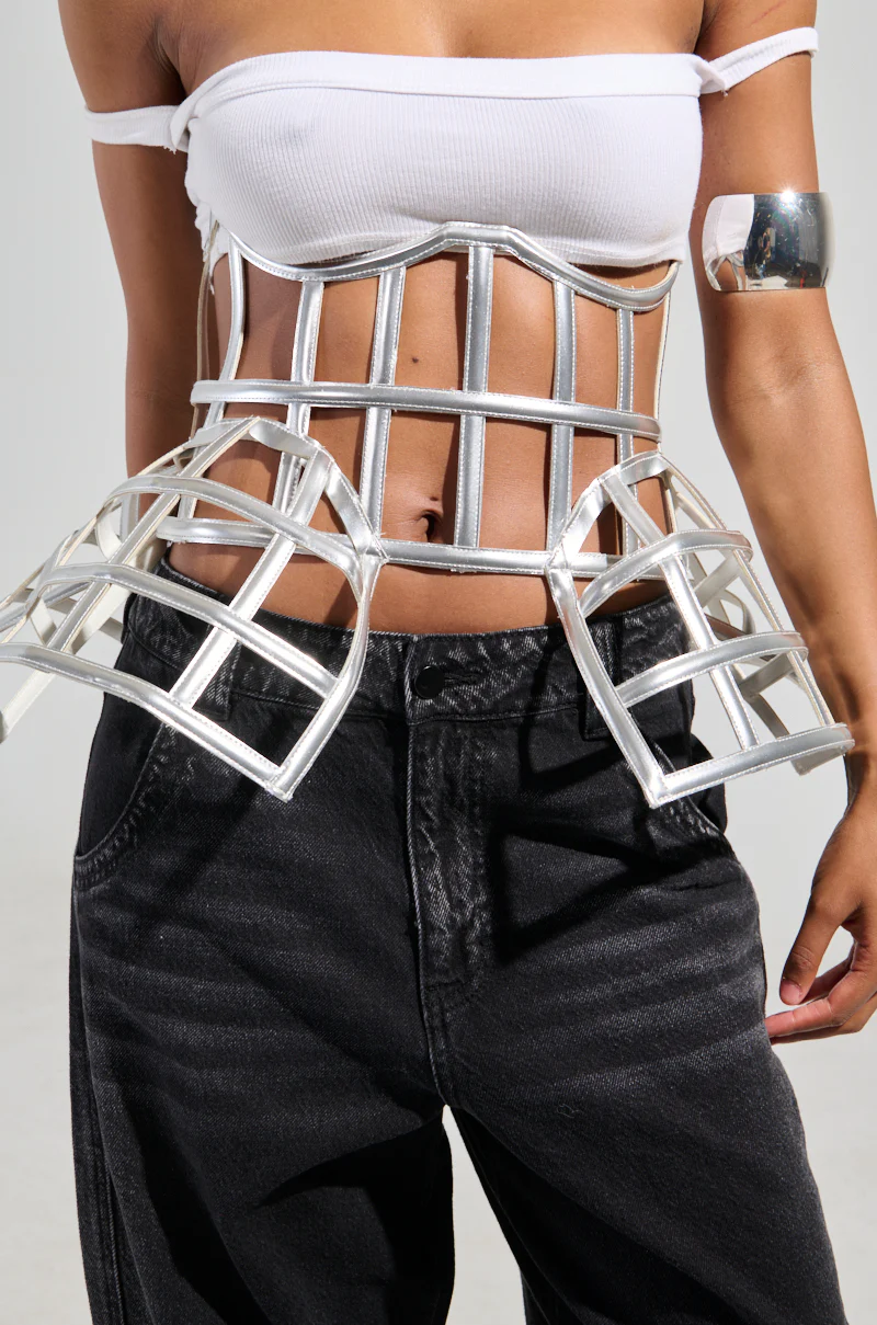 ULTIMATE TEASE METALLIC CAGE BELT - Image 4