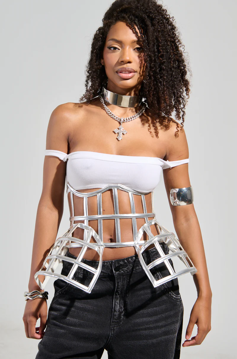 ULTIMATE TEASE METALLIC CAGE BELT - Image 7