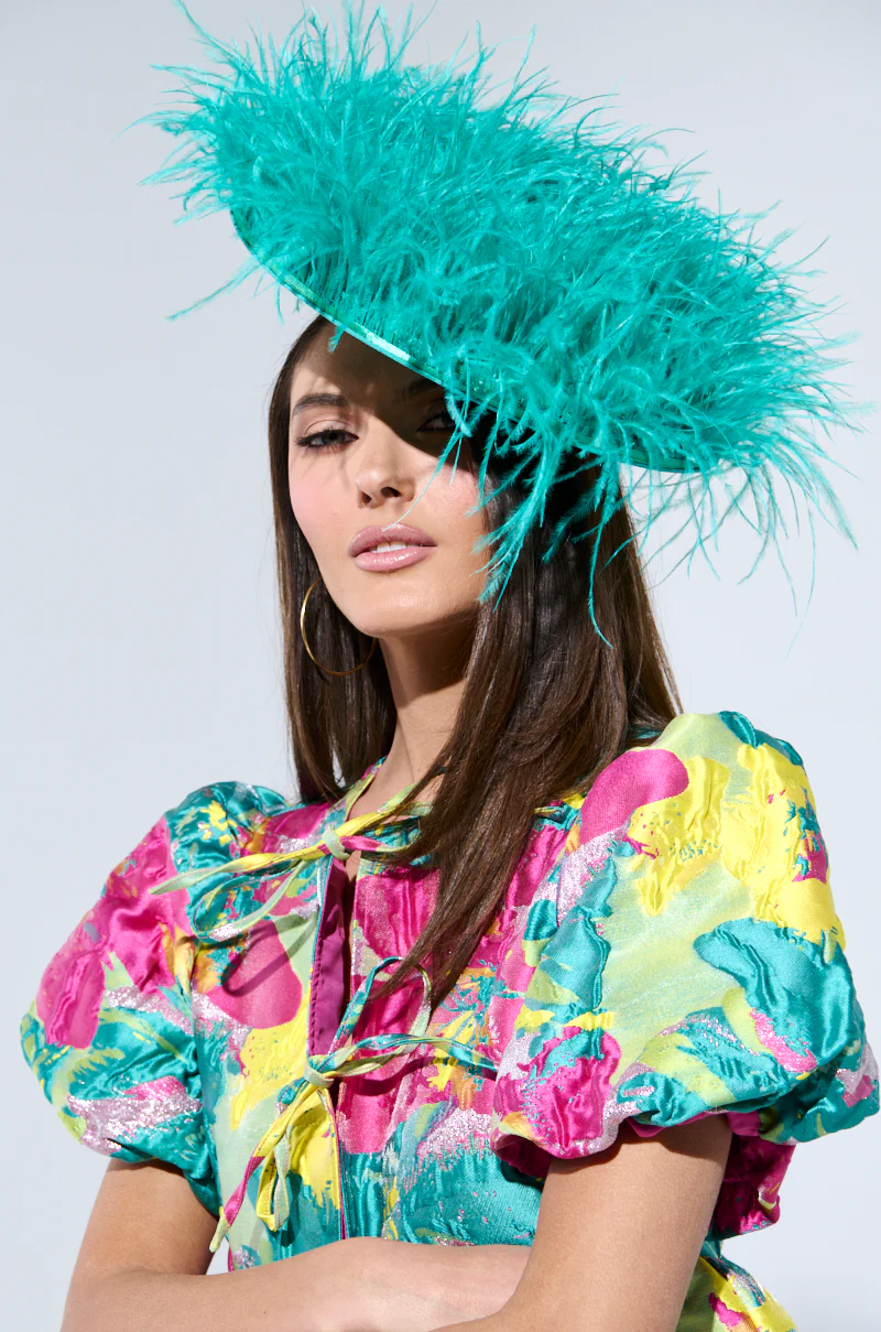 ULTIMATE VIBES OSTRICH FEATHER HAT - Image 6