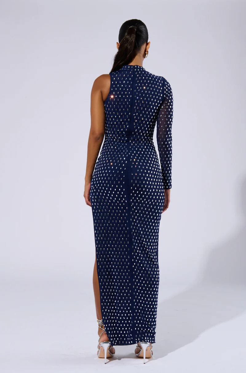 ULYSSA RHINESTONE MESH MAXI DRESS - Image 7