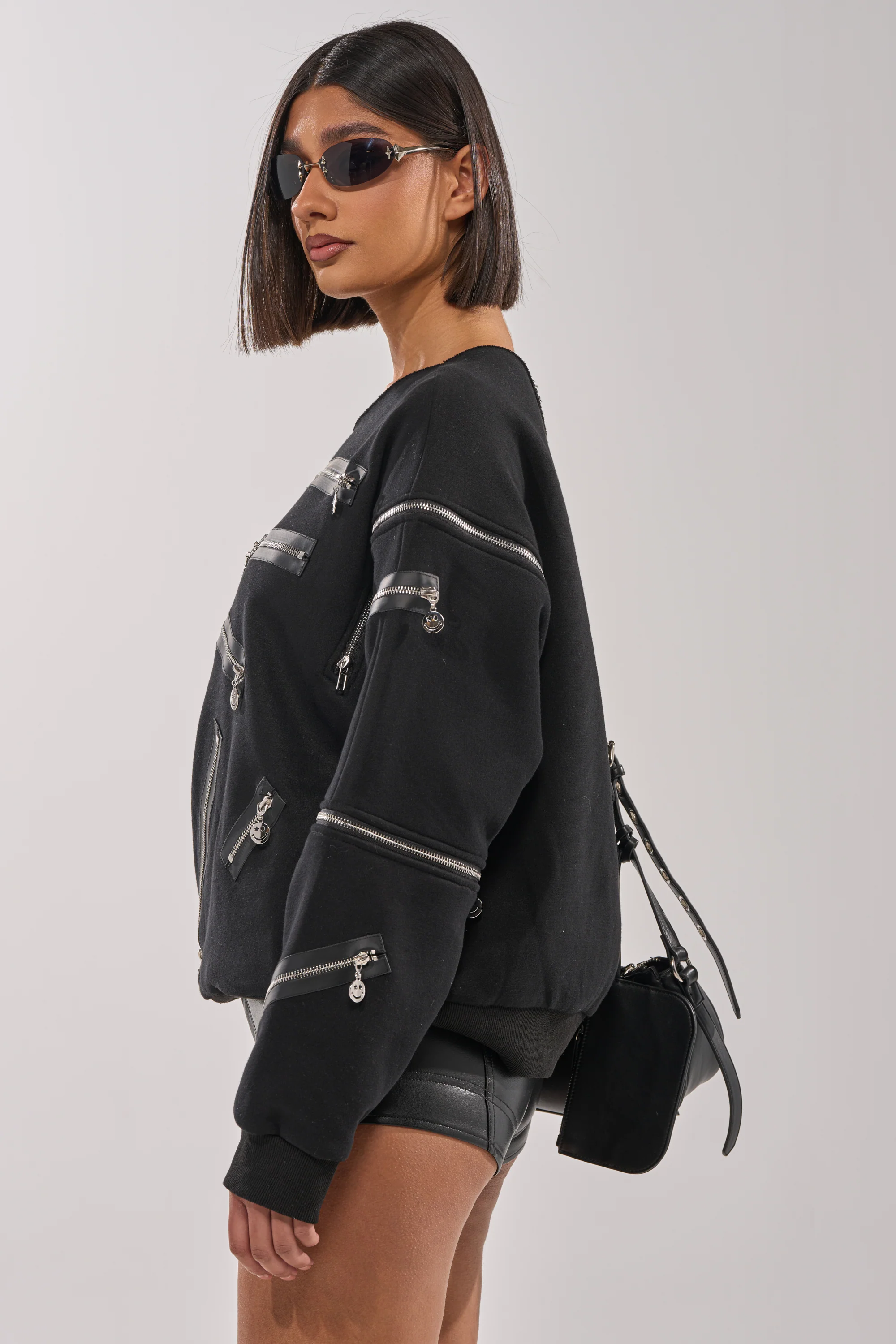UN-ZIP ME OFF THE SHOULDER SWEATSHIRT - Image 6