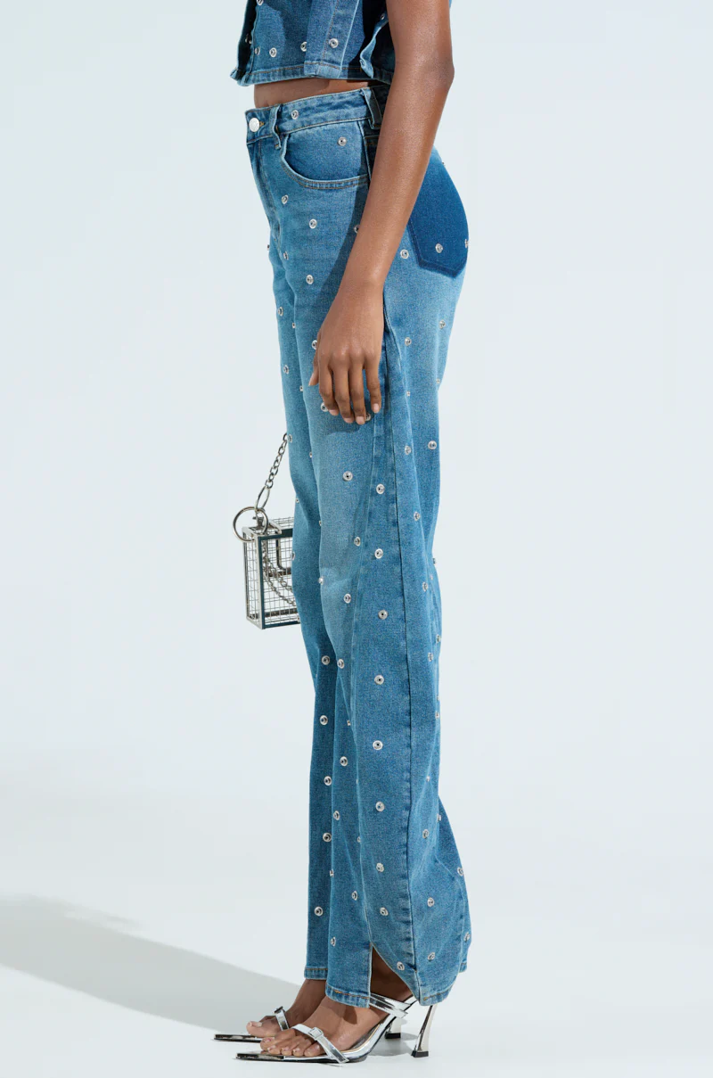 UNBUTTONED AND UNBOTHERED HARDWARE DENIM PANT - Image 3