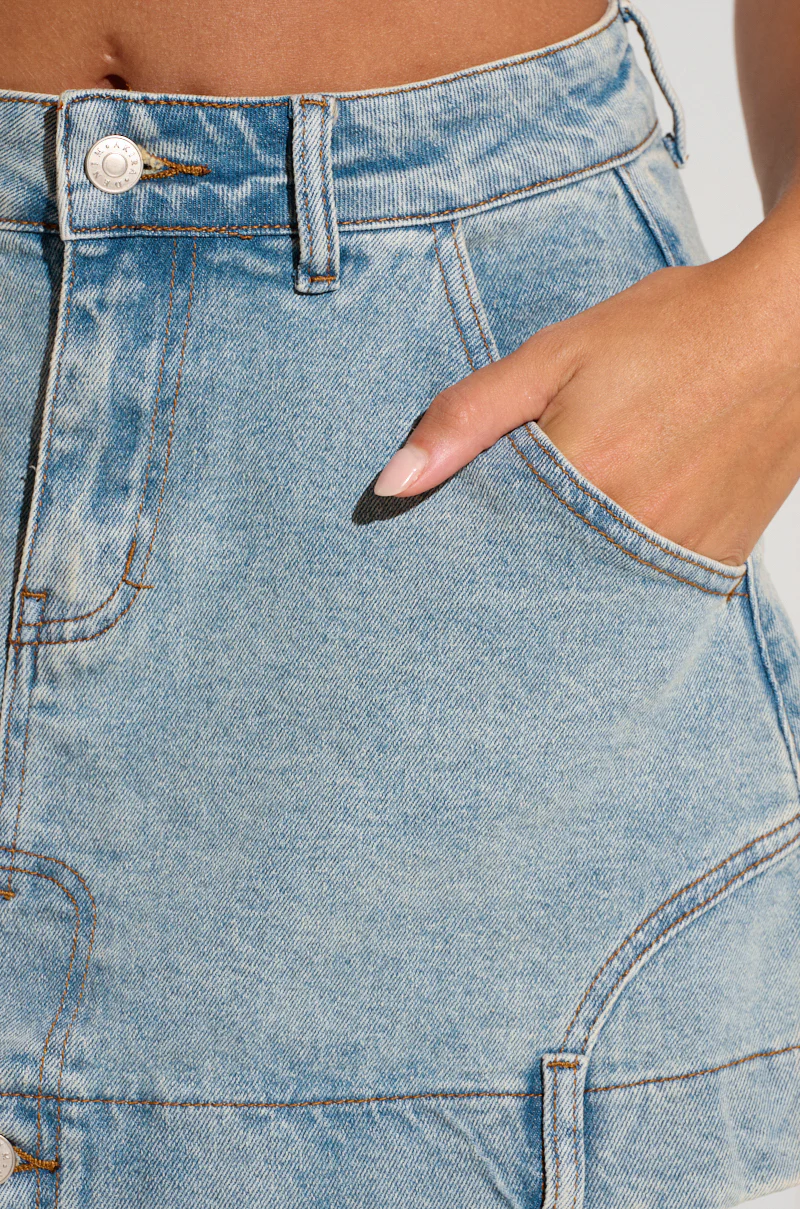 UNDER PRESSURE DENIM SKIRT - Image 7