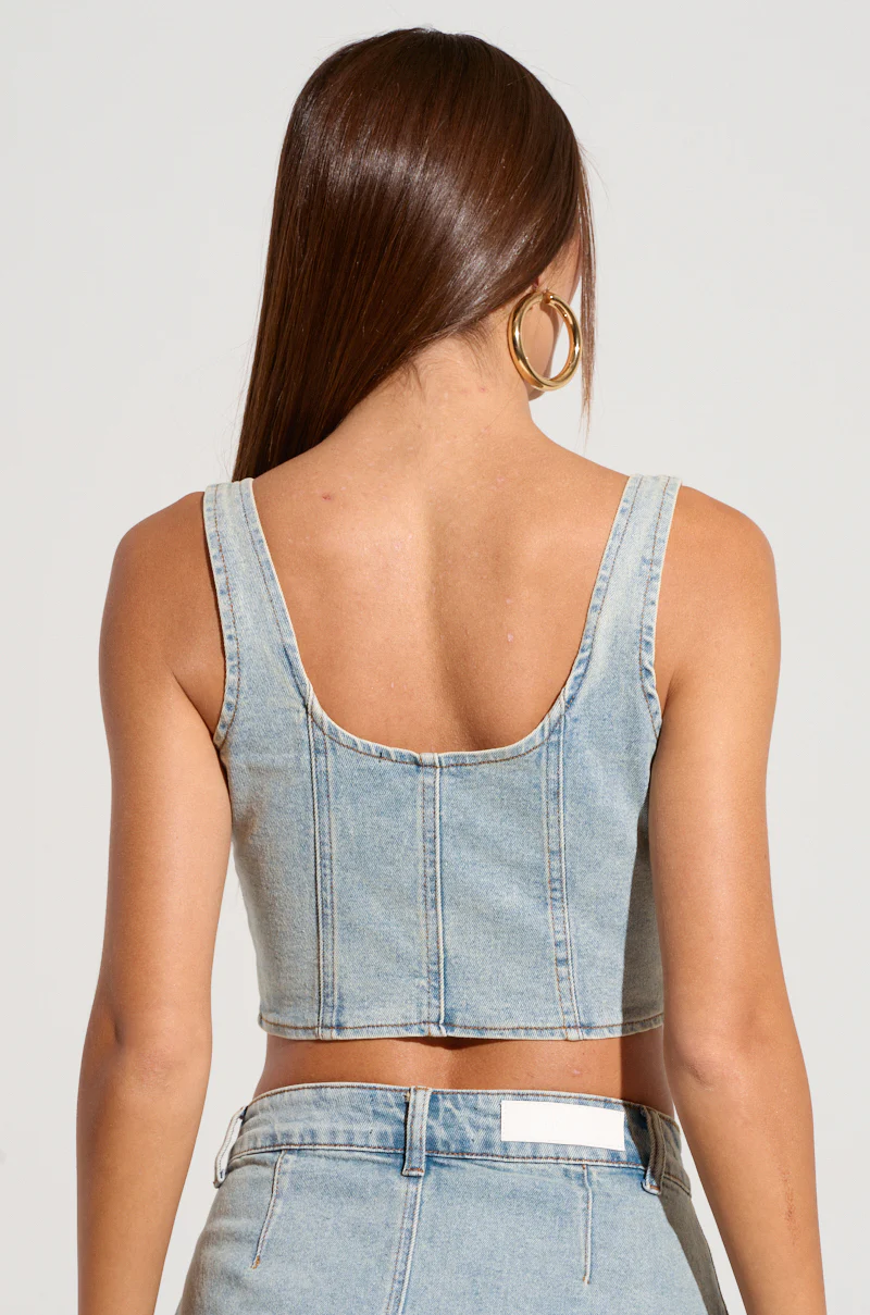 UNDER PRESSURE DENIM TOP - Image 3