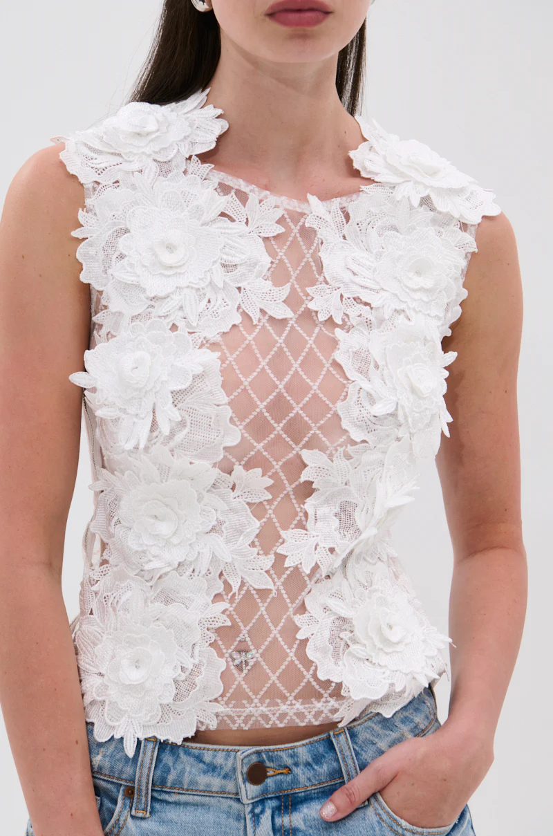 UNTAMED FLORAL LACE TOP - Image 7