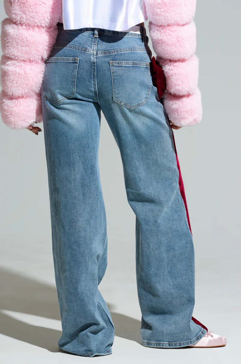 UNWRAP ME VELVET BOW DENIM PANT - Image 5