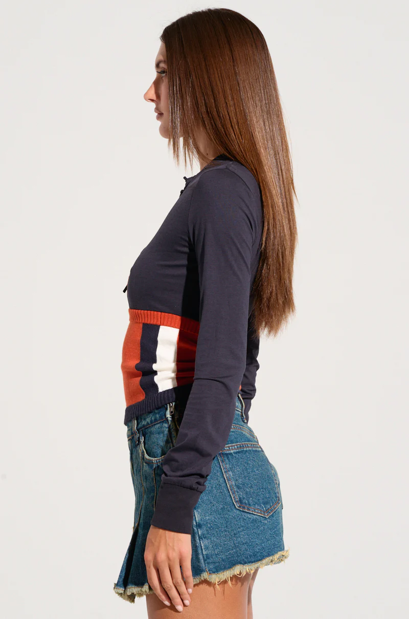 UP CLOSE AND PERSONAL LONG SLEEVE TOP - Image 3