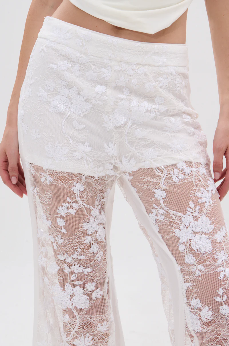 UP NEXT LACE PANT IN WHITE - Image 11