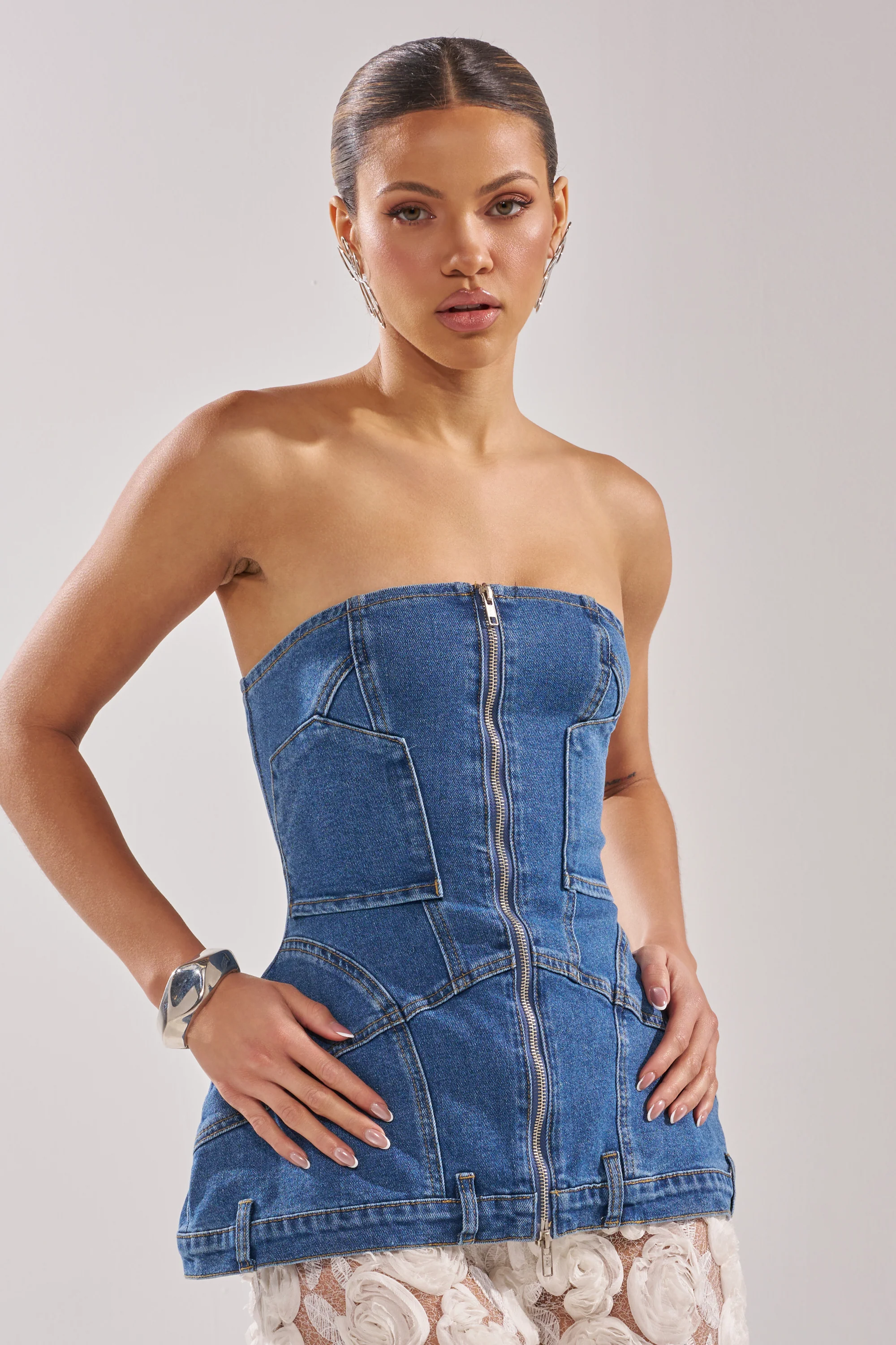 UPSIDE DOWN DENIM CORSET - Image 6
