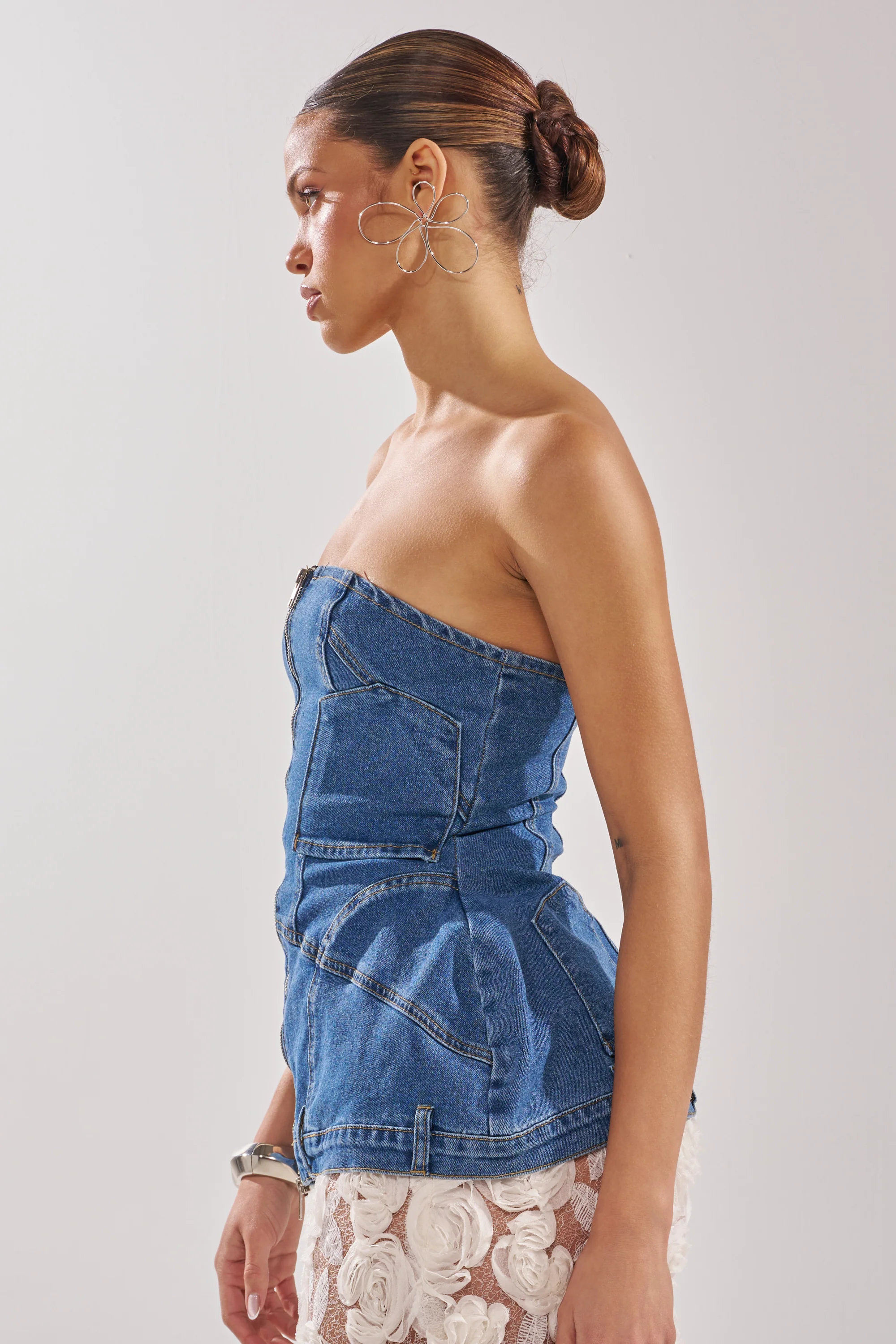 UPSIDE DOWN DENIM CORSET - Image 7